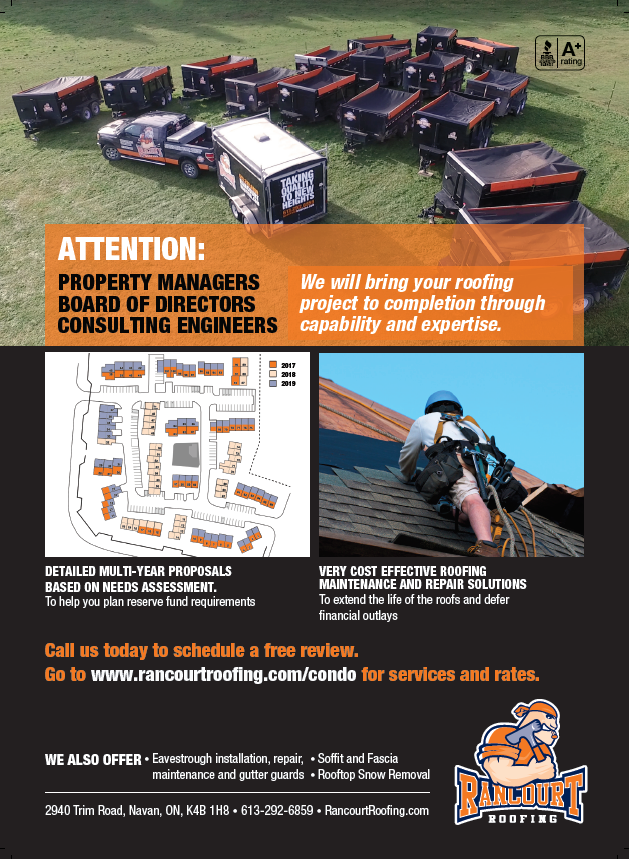 Rancourt Roofing will bring your condominium roofing project to completion through capability and expertise.