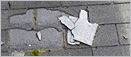 Cracked and broken shingles
