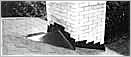 Damaged chimney flashing